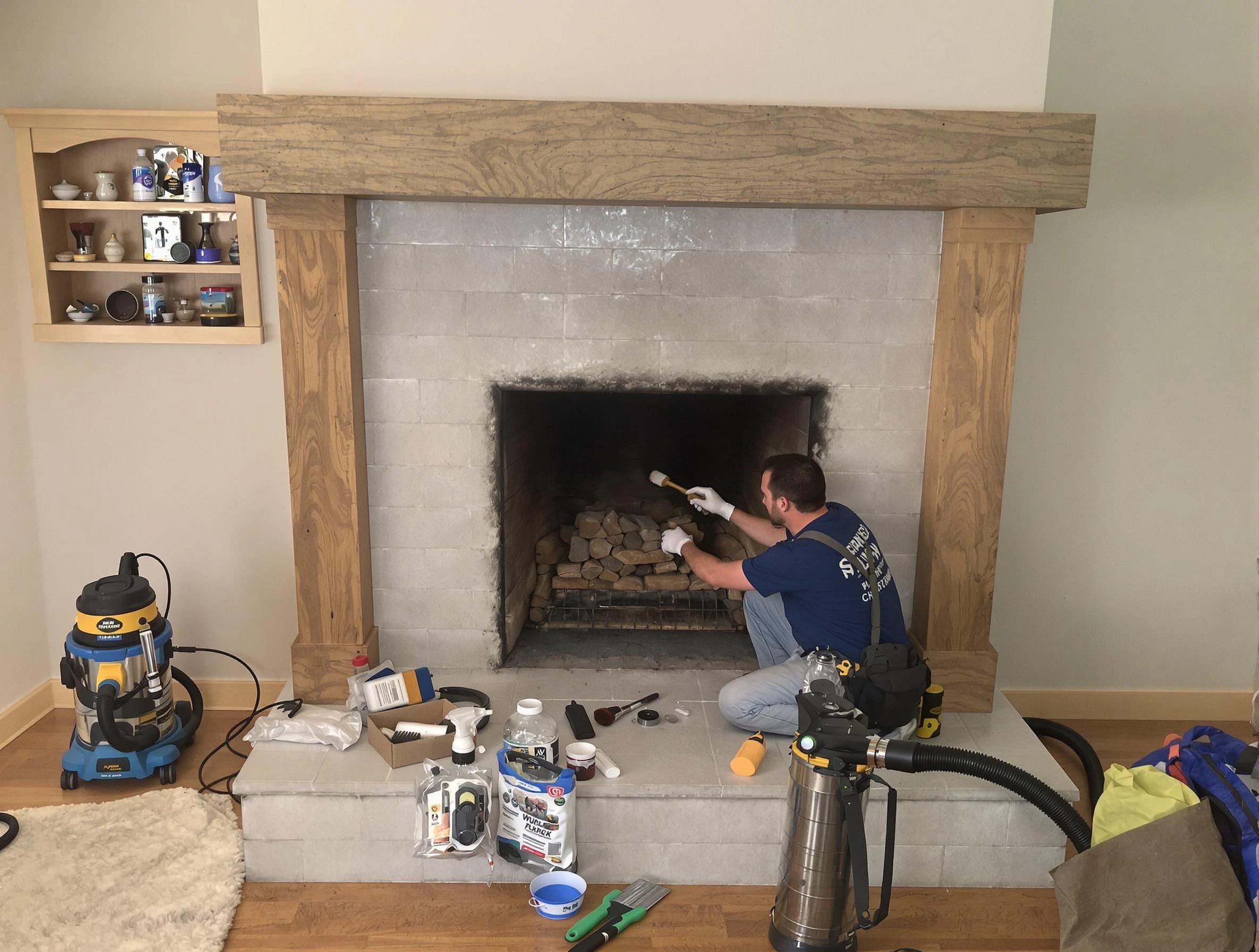 Detailed creosote removal process by Marshfield Chimney Sweep in Marshfield, MA