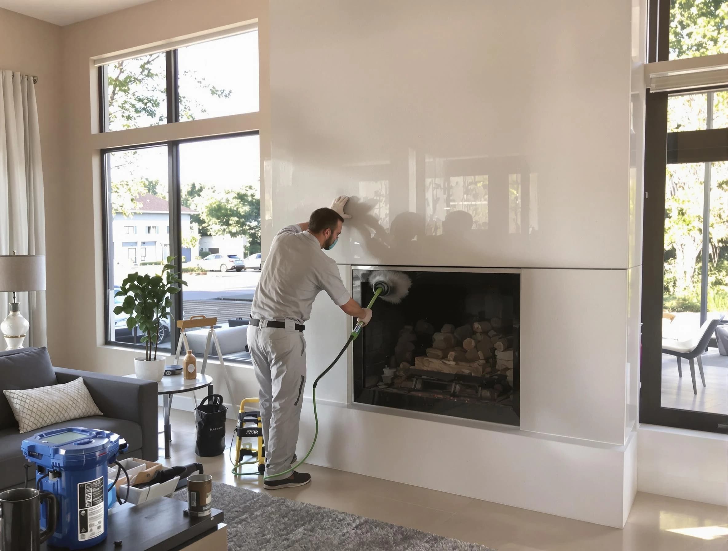 Marshfield Chimney Sweep performing thorough soot removal in Marshfield, MA