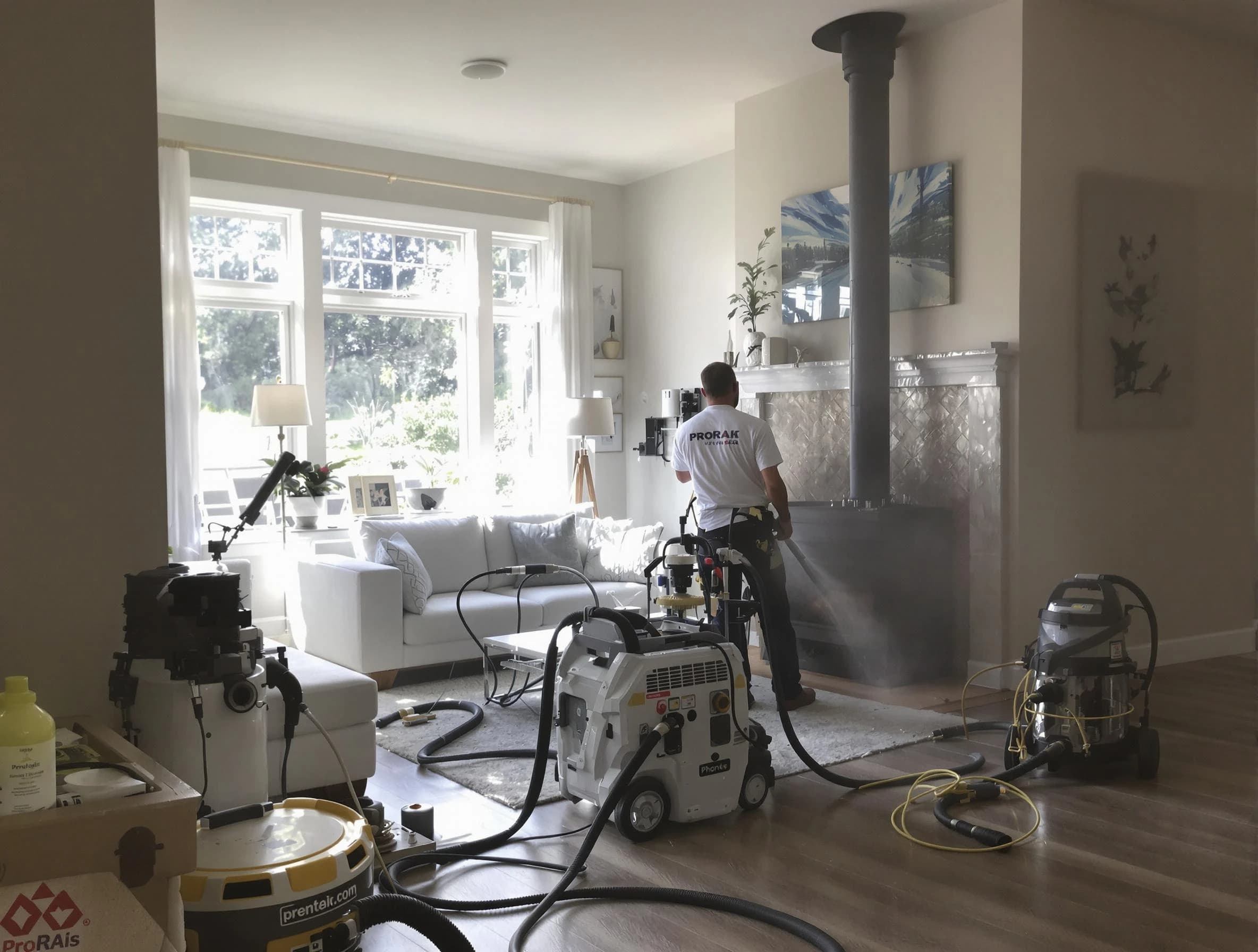 Soot removal service by Marshfield Chimney Sweep for a fireplace in Marshfield, MA
