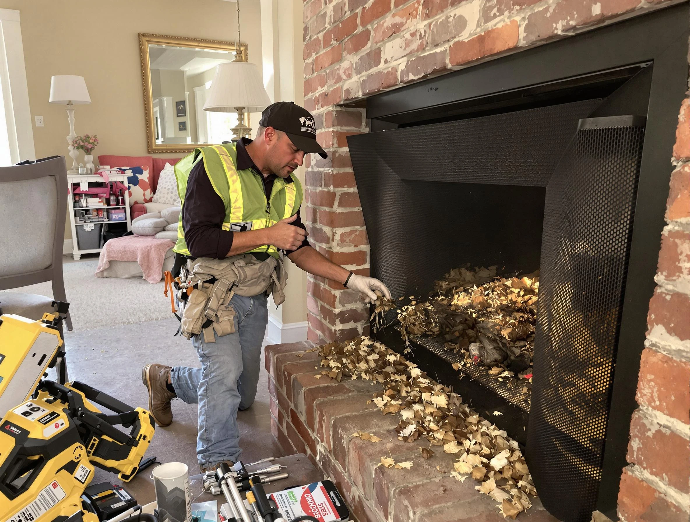 Safe screening installation by Marshfield Chimney Sweep in Marshfield, MA