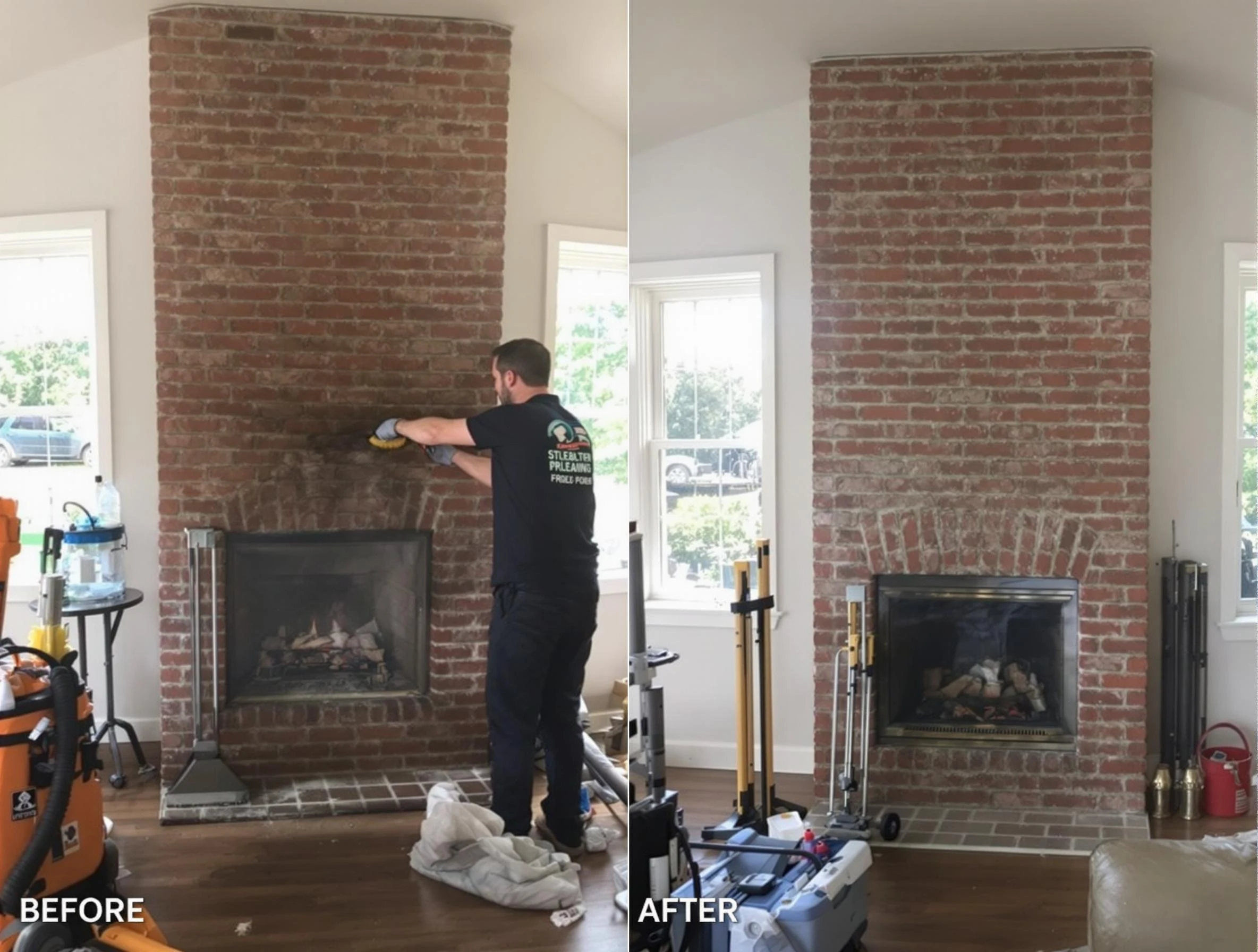 Finished chimney sweeping service by Marshfield Chimney Sweep in Marshfield, MA