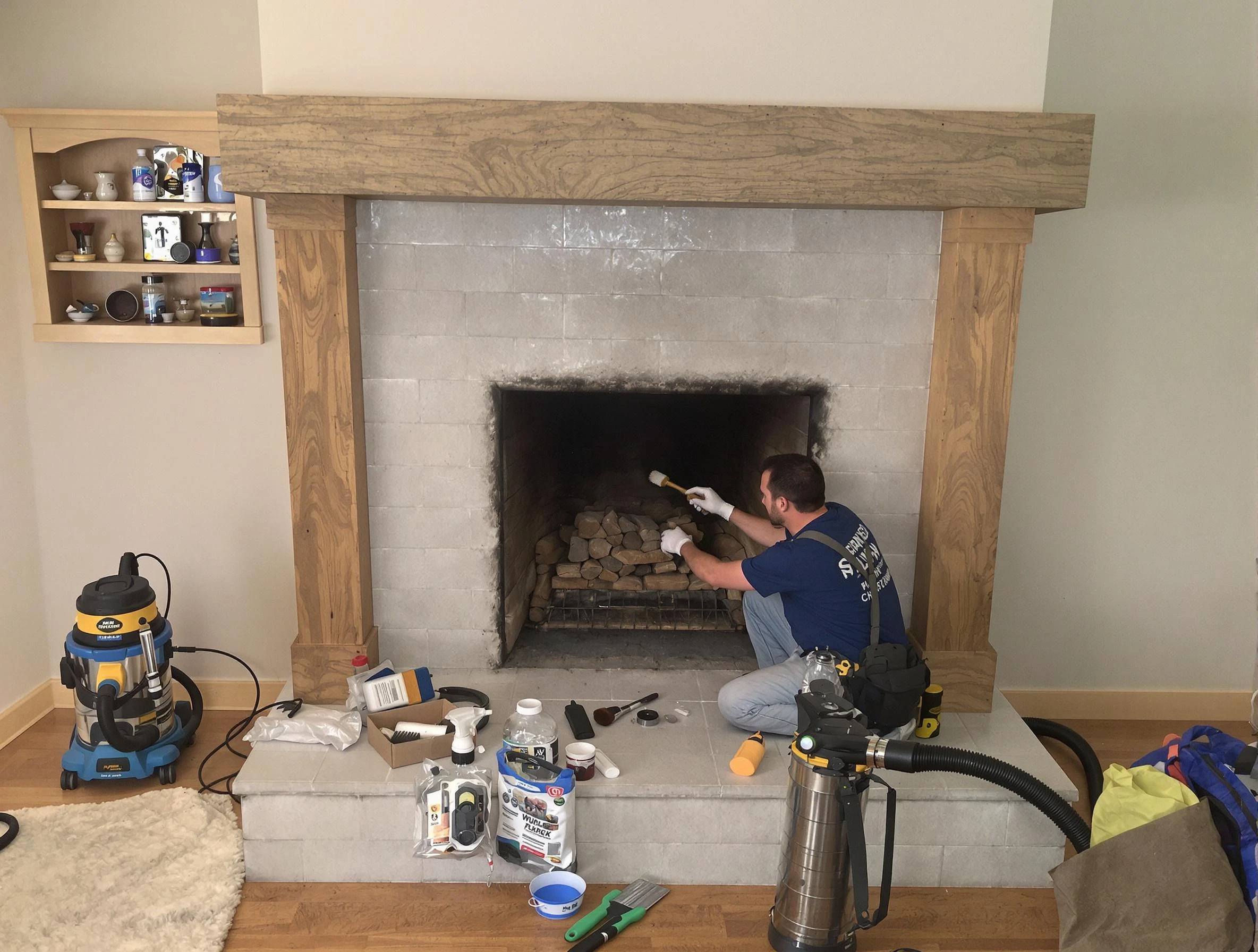 Detailed creosote removal process by Marshfield Chimney Sweep in Marshfield, MA